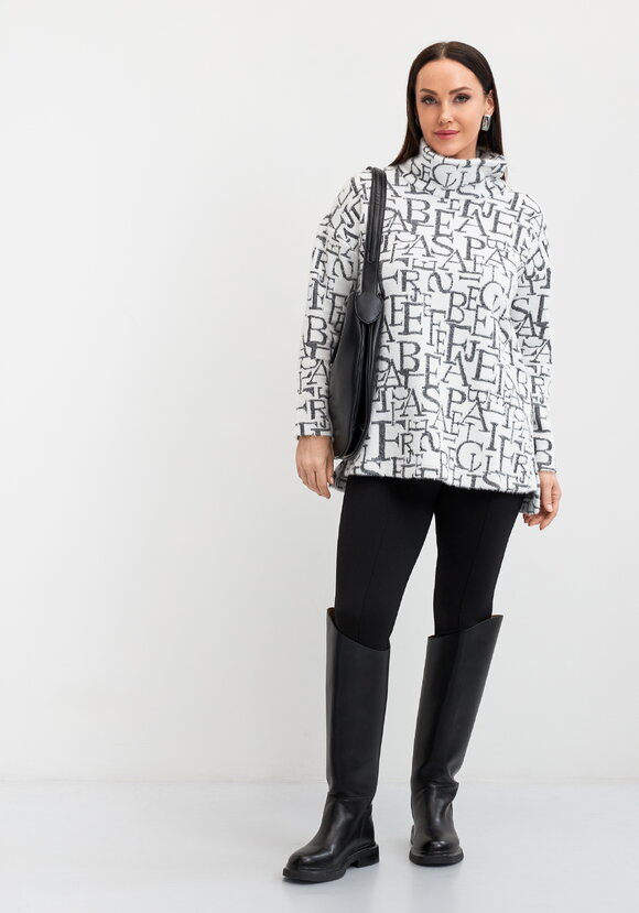 Джемпер с пушистым ворсом и разрезами шир.  580, рис. 2