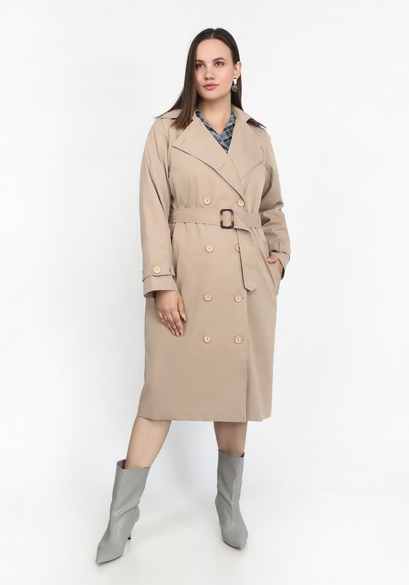 Плащ-тренчкот двубортный шир.  580, рис. 1