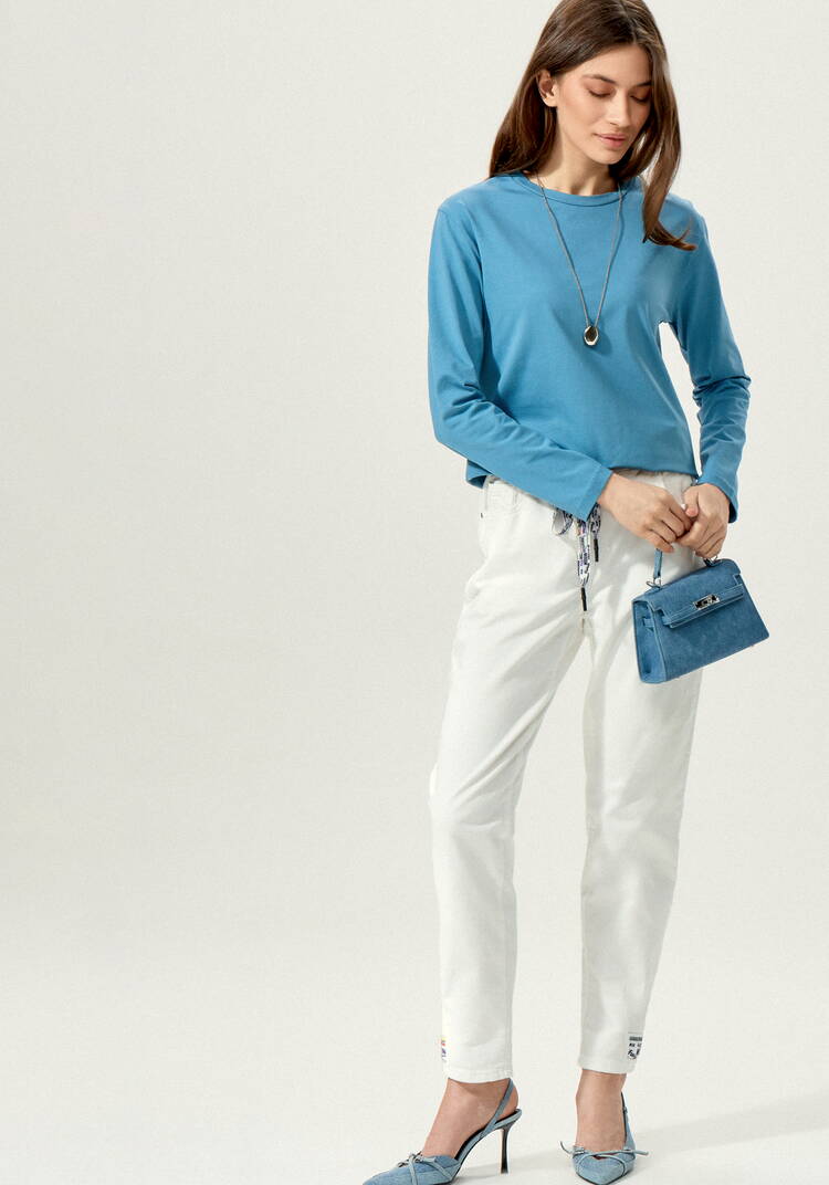 Лонгслив с круглым воротом из хлопка шир.  750, рис. 23