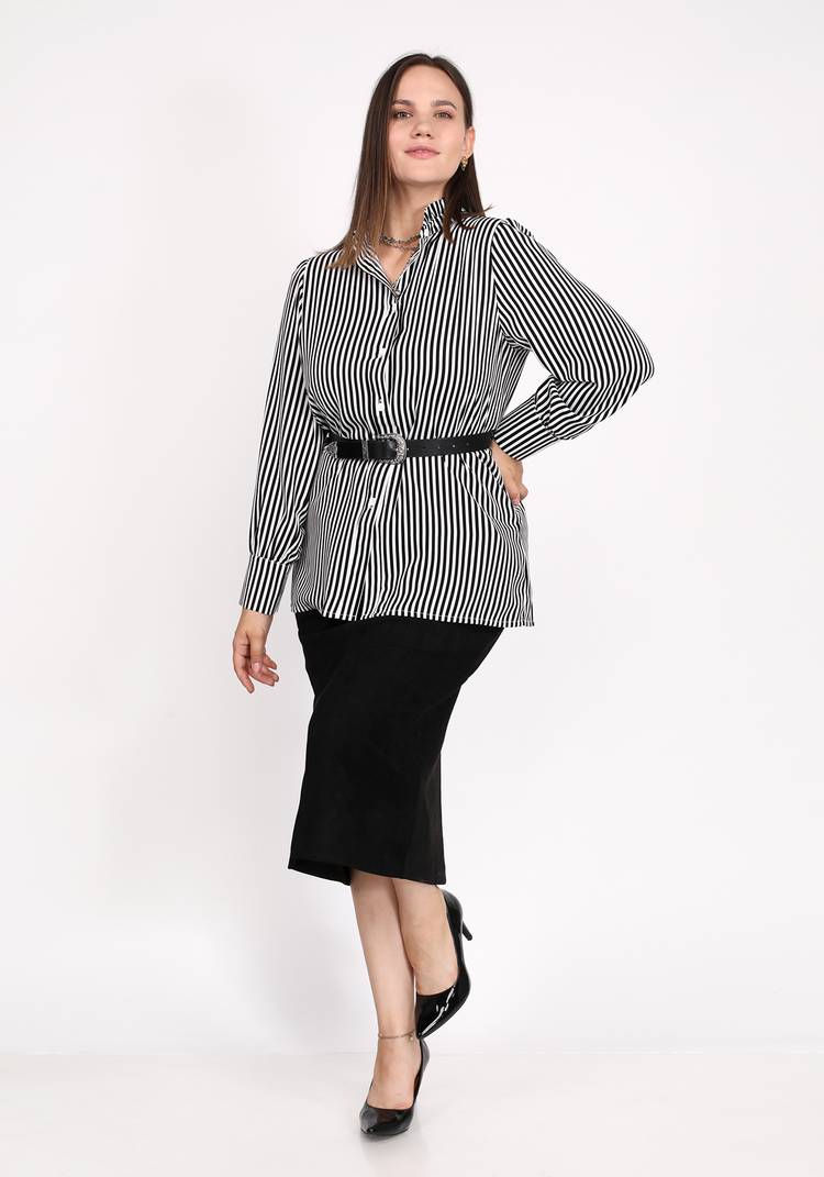 Блуза с эффектным воротником-стойка шир.  750, рис. 3