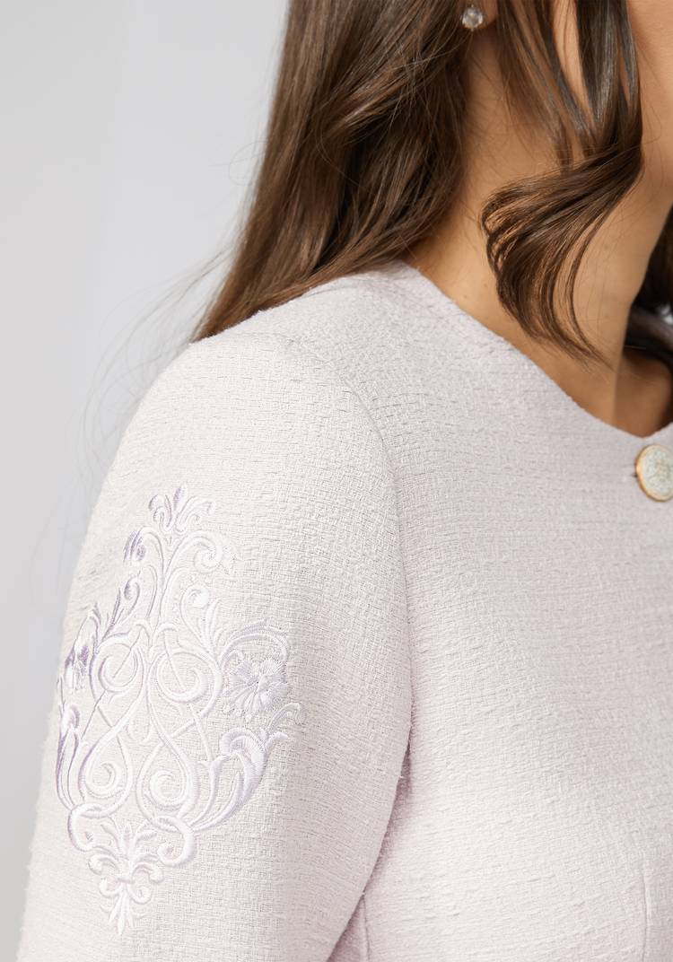 Жакет с вышивкой на рукаве шир.  750, рис. 7