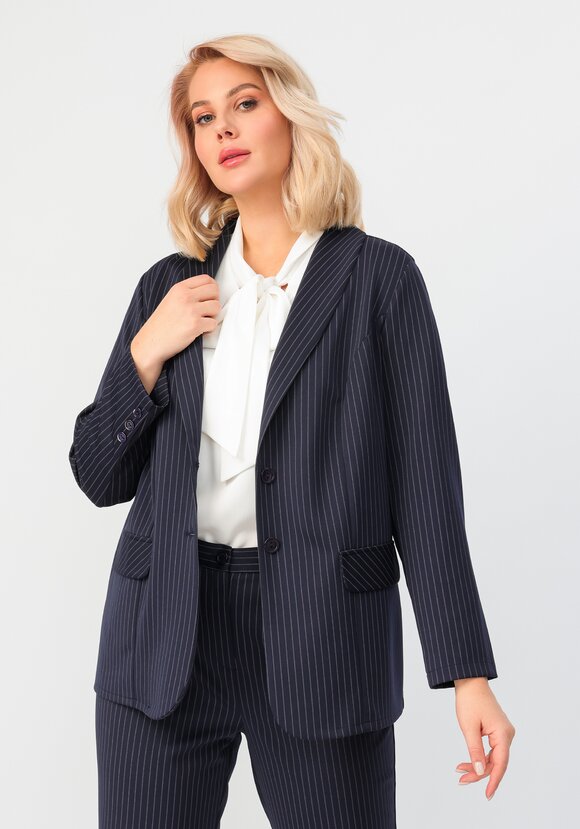 Пиджак однобортный в полоску шир.  580, рис. 28
