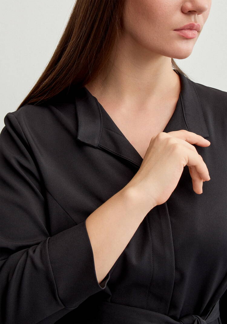 Платье с контрастными вставками в складках шир.  750, рис. 13