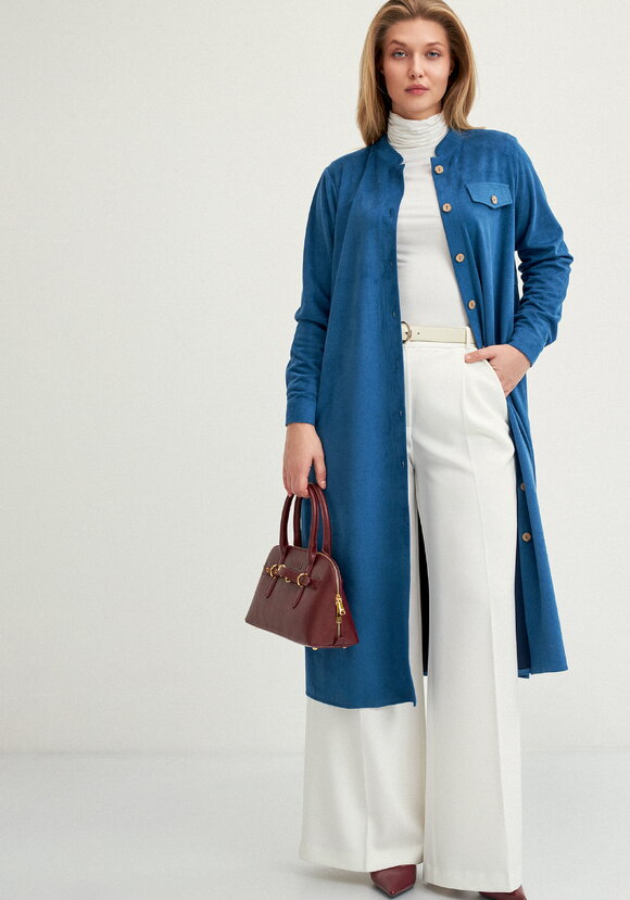 Платье-рубашка с плиссированной спинкой шир.  580, рис. 18