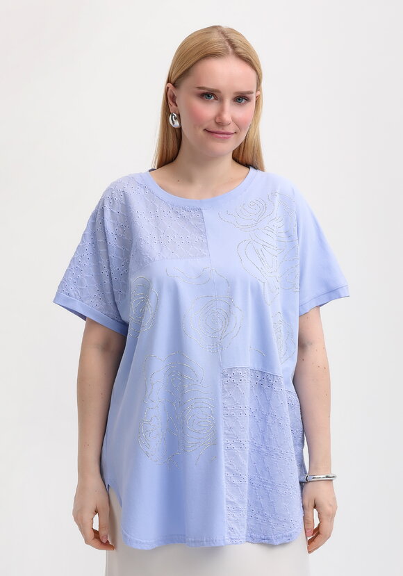 Футболка с рисунком из страз шир.  580, рис. 9