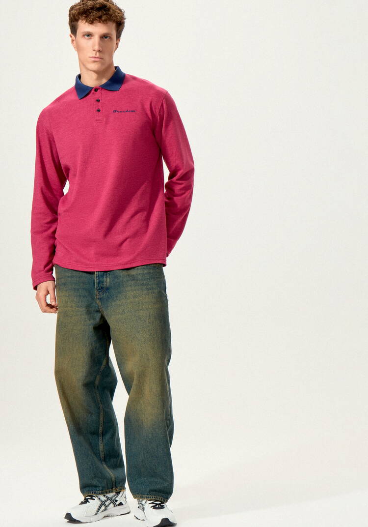 Джемпер-поло с вышивкой на груди шир.  750, рис. 15