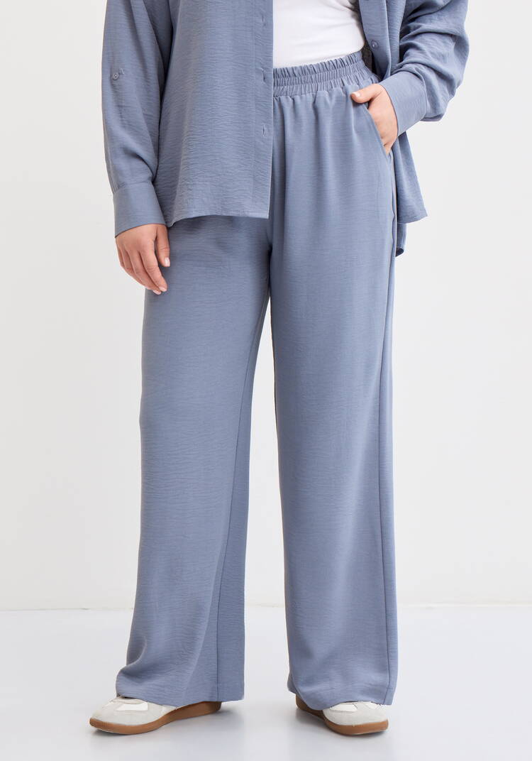 Брюки широкие на резинке по талии шир.  750, рис. 21