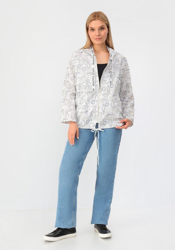 Ветровка с цветочным принтом шир.  580, рис. 9