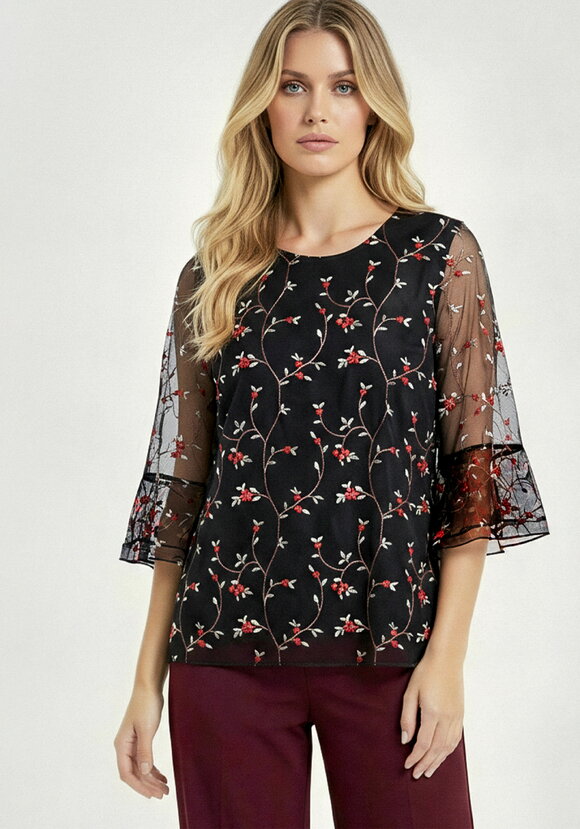 Блуза из ткани с вышивкой шир.  580, рис. 4