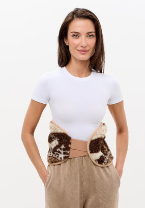 Пояс согревающий меховой из верблюжьей шерсти