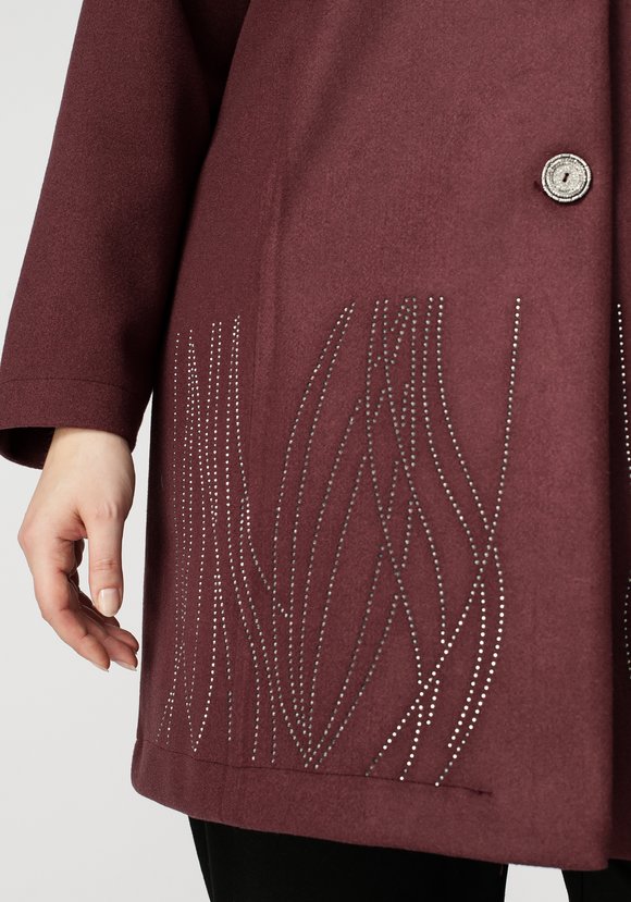 Полупальто Адель с рельефами шир.  580, рис. 6