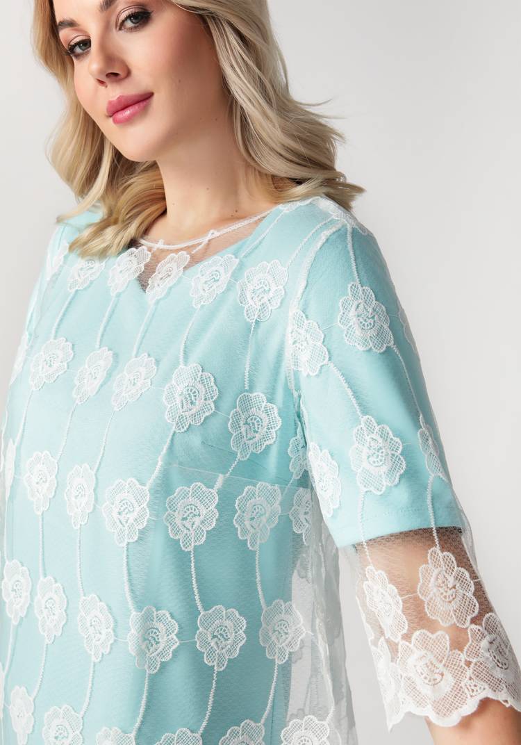 Платье двойка с гипюровой накидкой шир.  750, рис. 16