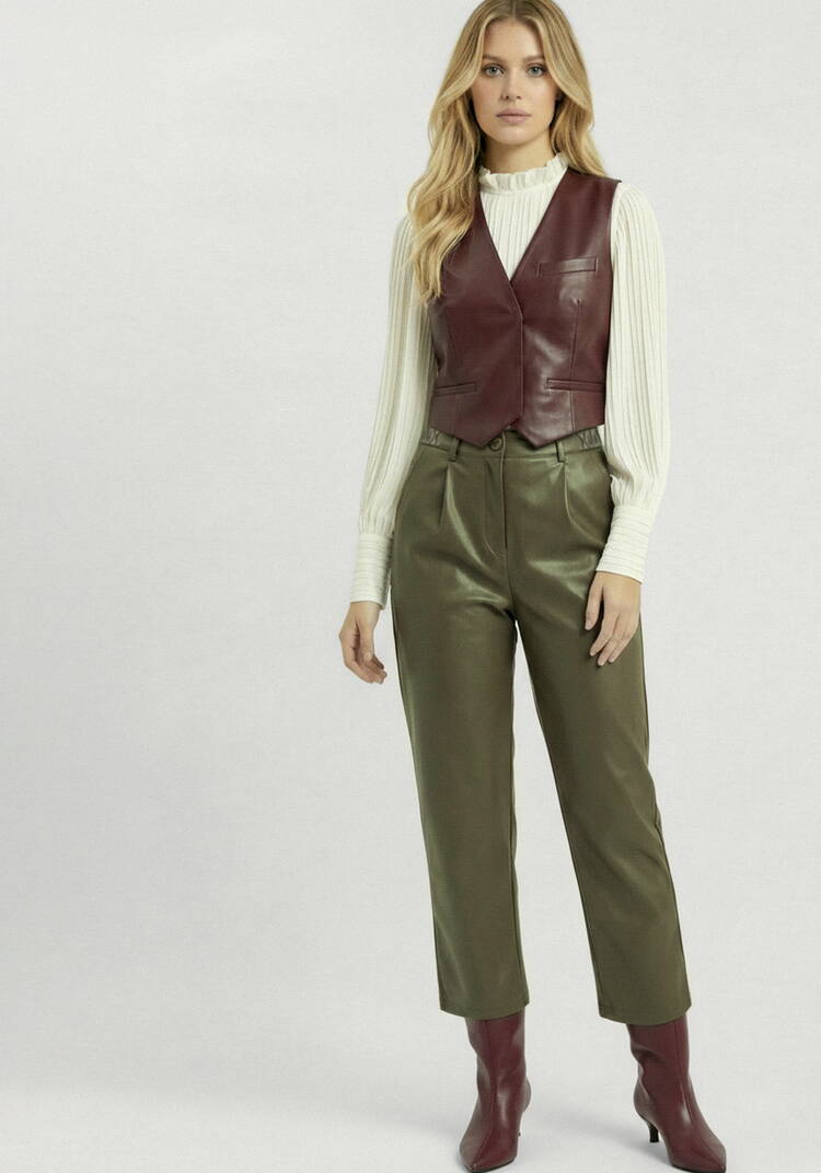 Брюки трикотажные с напылением под кожу шир.  750, рис. 16