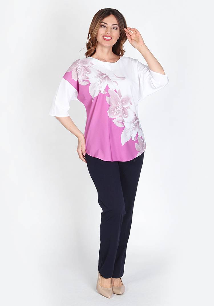 Туника Цветочный ноктюрн шир.  750, рис. 7