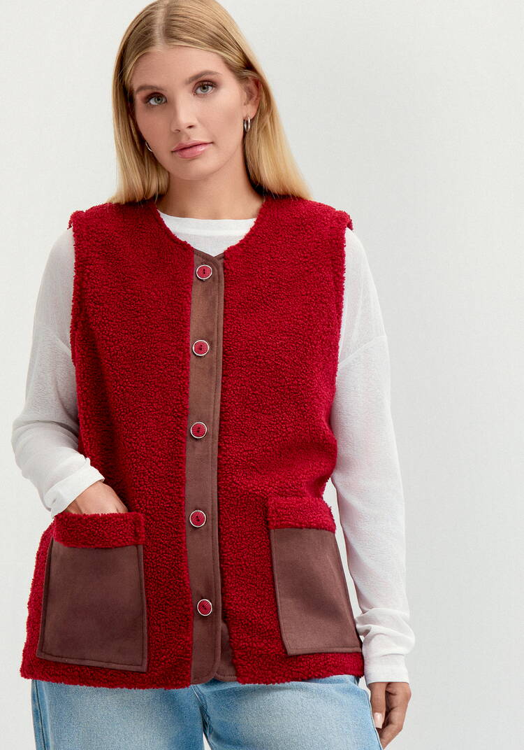 Жилет с отделкой из замши шир.  750, рис. 15