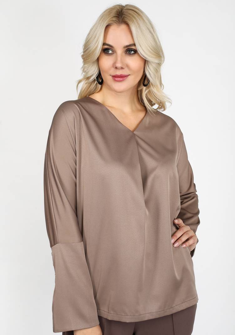 Блуза с фантазийным манжетом шир.  750, рис. 5