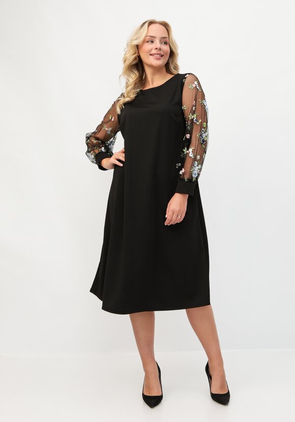 Платье свободного кроя с объемным рукавом шир.  580, рис. 2