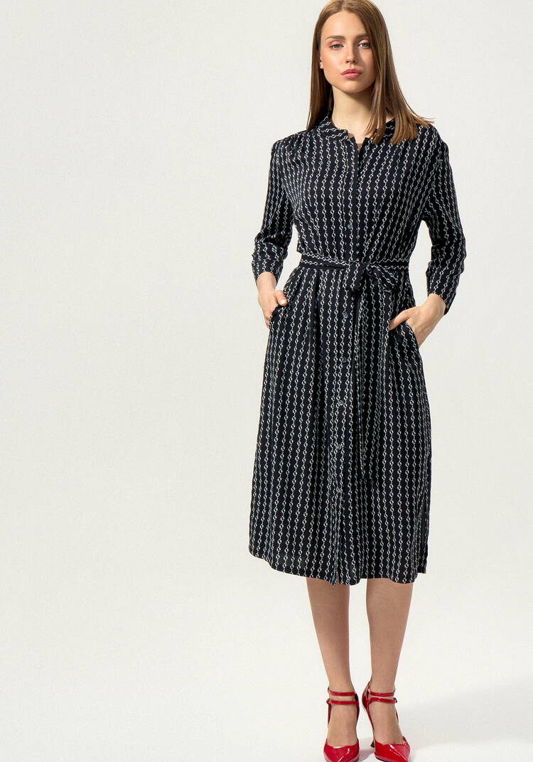 Платье-рубашка с воротником-стойкой шир.  750, рис. 25