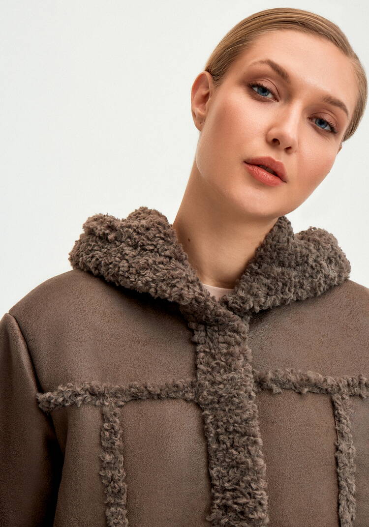 Полупальто с экомехом Раиля шир.  750, рис. 24