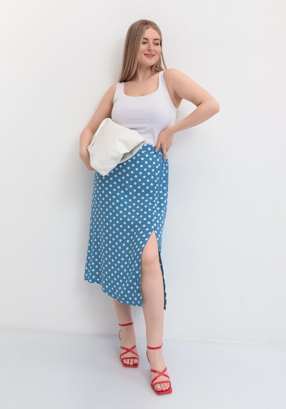 Юбка свободная с широким поясом на резинке шир.  580, рис. 21