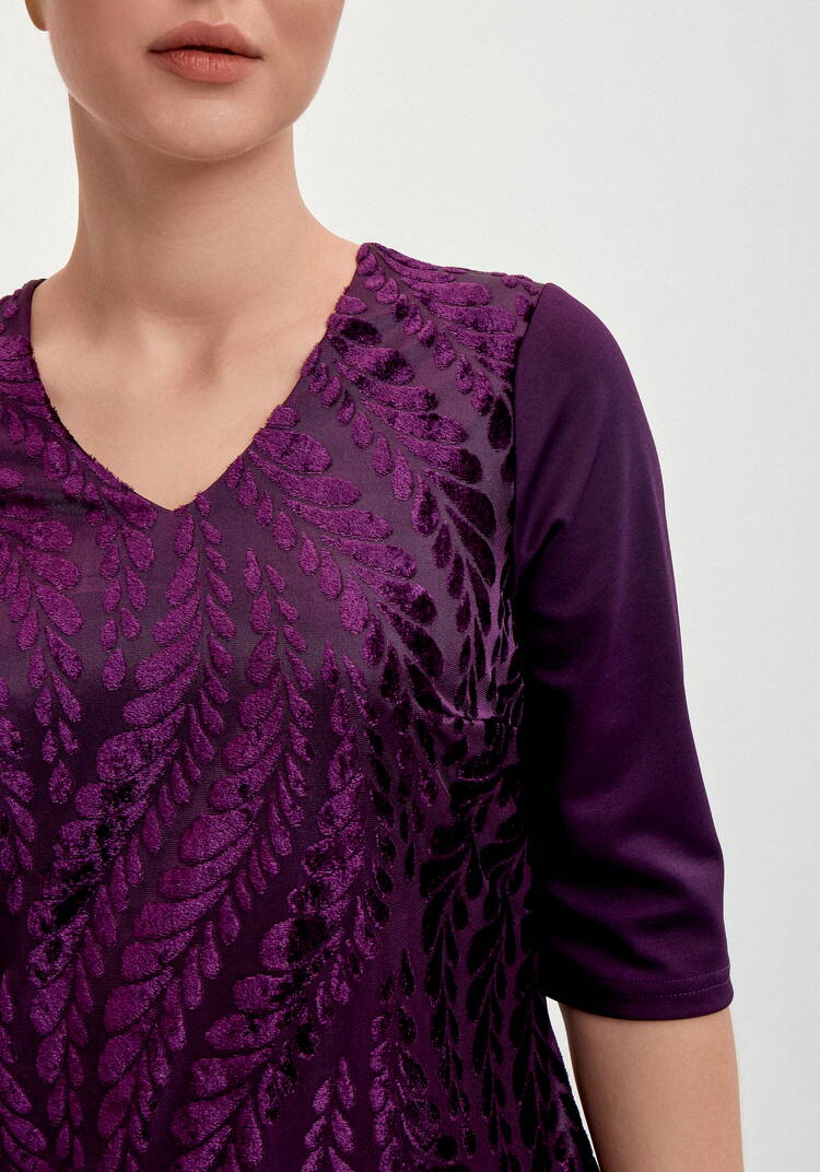 Платье из панбархата и трикотажа шир.  750, рис. 33