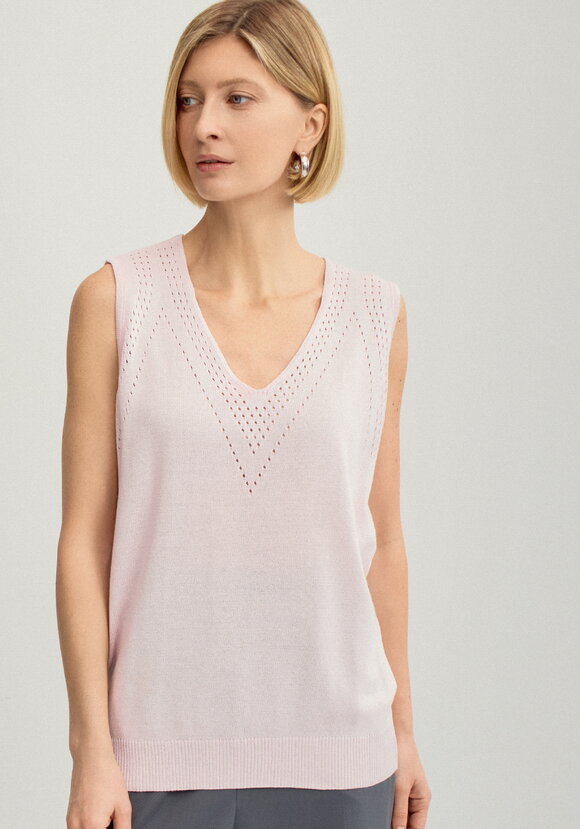 Топ женский без рукава с ажурным рисунком шир.  580, рис. 4