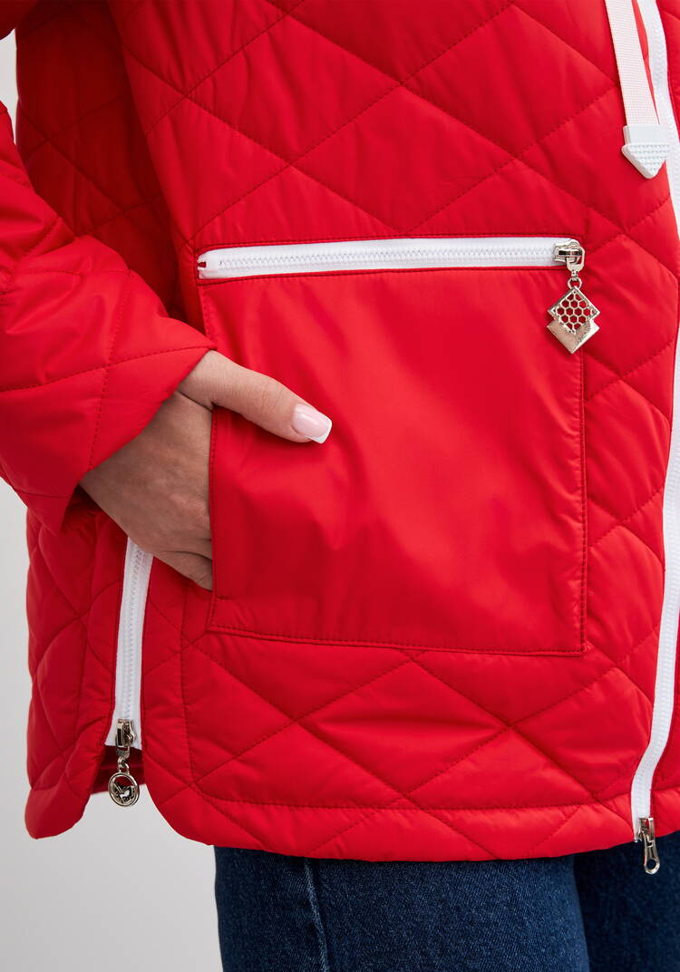 Куртка с контрастной молнией Вероника шир.  750, рис. 6