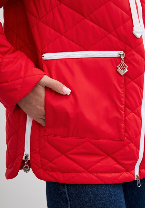 Куртка с контрастной молнией Вероника шир.  580, рис. 6