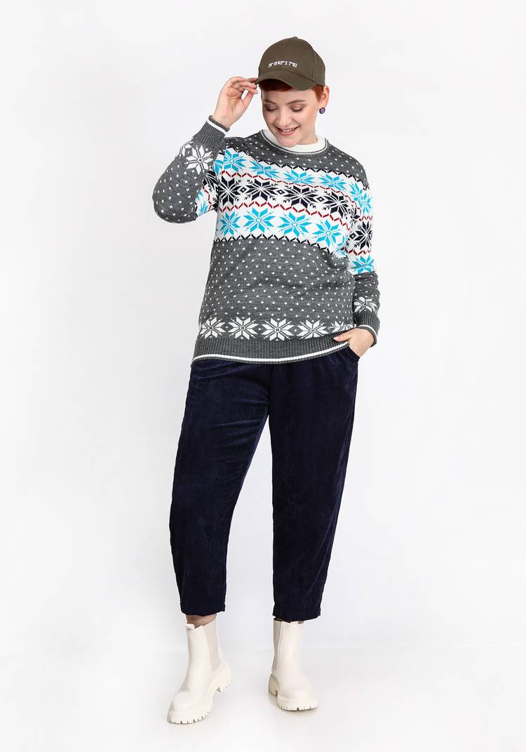 Джемпер Морозный узор шир.  750, рис. 7