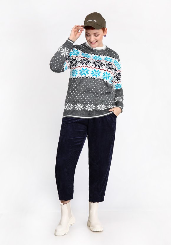 Джемпер Морозный узор шир.  580, рис. 7