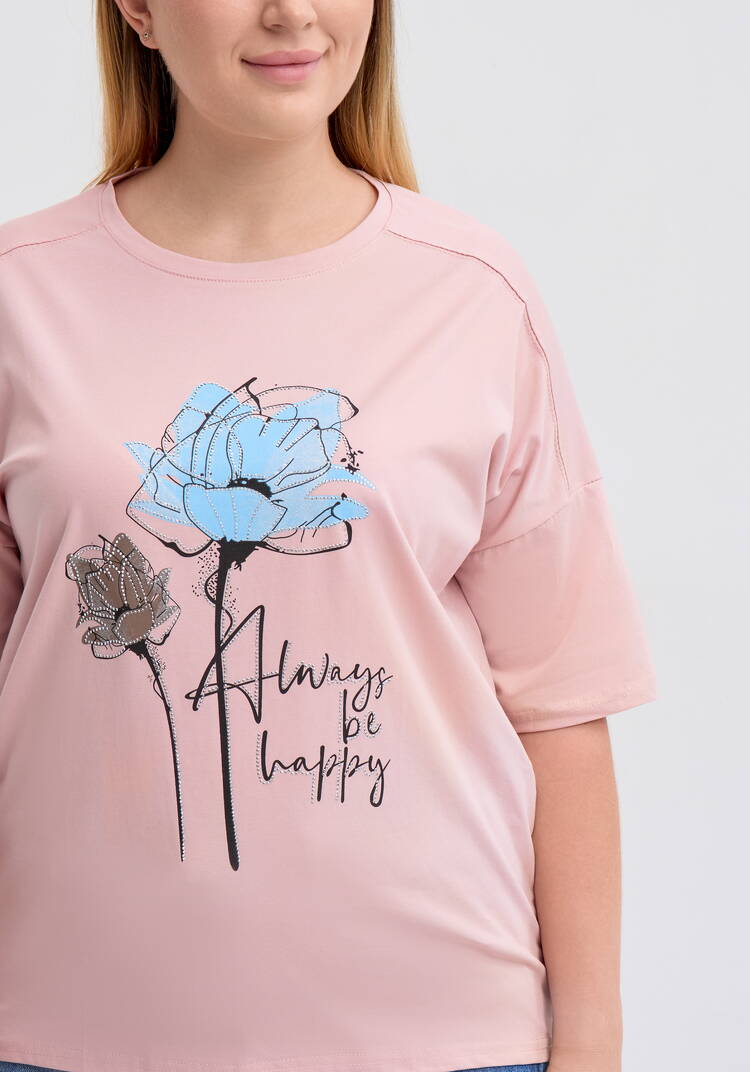 Футболка с флоральным принтом шир.  750, рис. 20