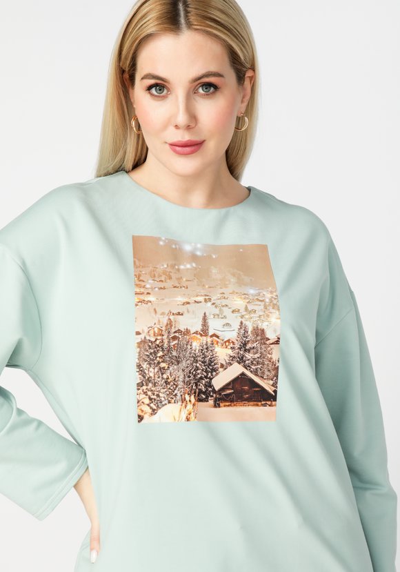 Лонгслив с термоаппликацией шир.  580, рис. 14