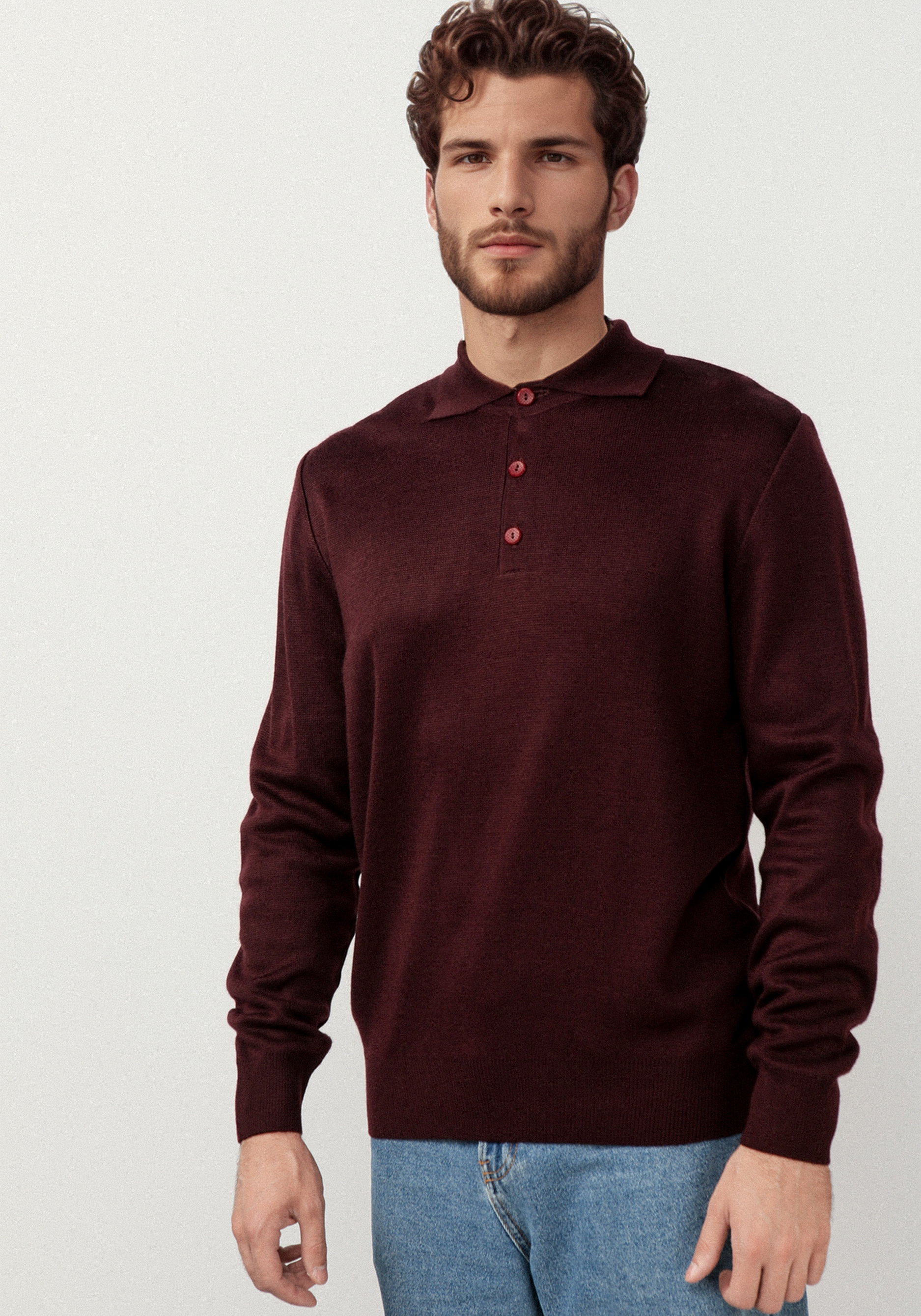 Джемпер-поло на пуговицах 1699₽