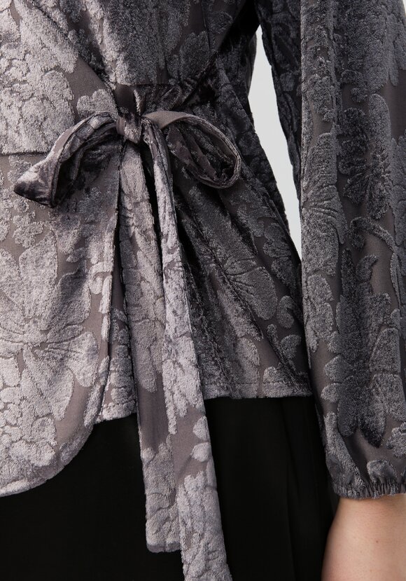 Блуза с цветочным принтом из бархата шир.  580, рис. 5