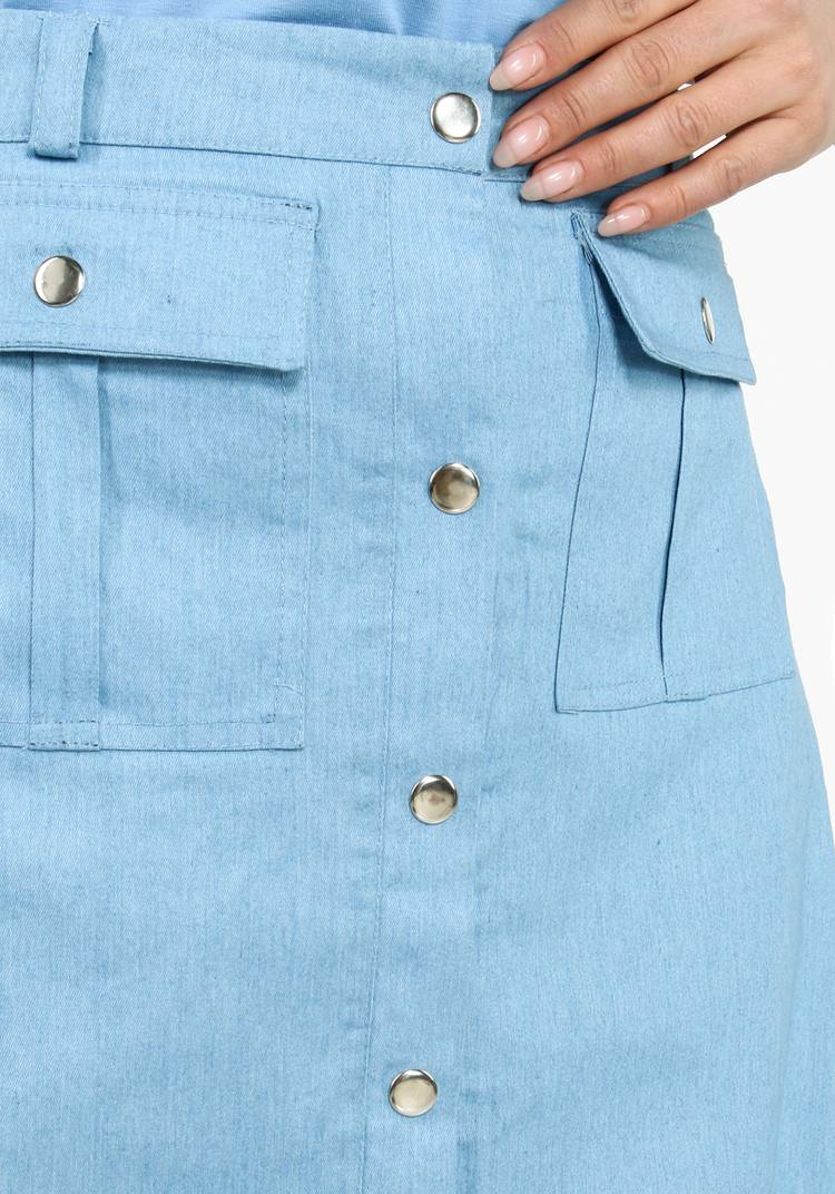 Юбка джинсовая с карманами шир.  750, рис. 5