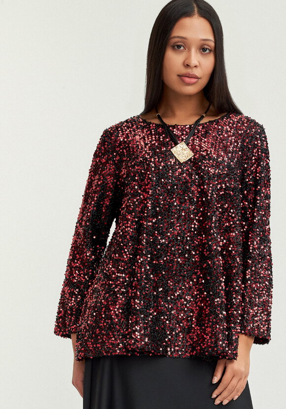 Блуза с мерцающими пайетками шир.  580, рис. 16