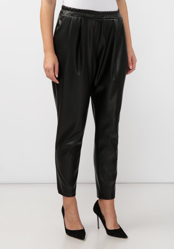 Брюки-бананы из экокожи шир.  580, рис. 4