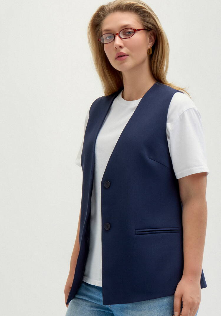 Жилет классический на подкладке шир.  750, рис. 18