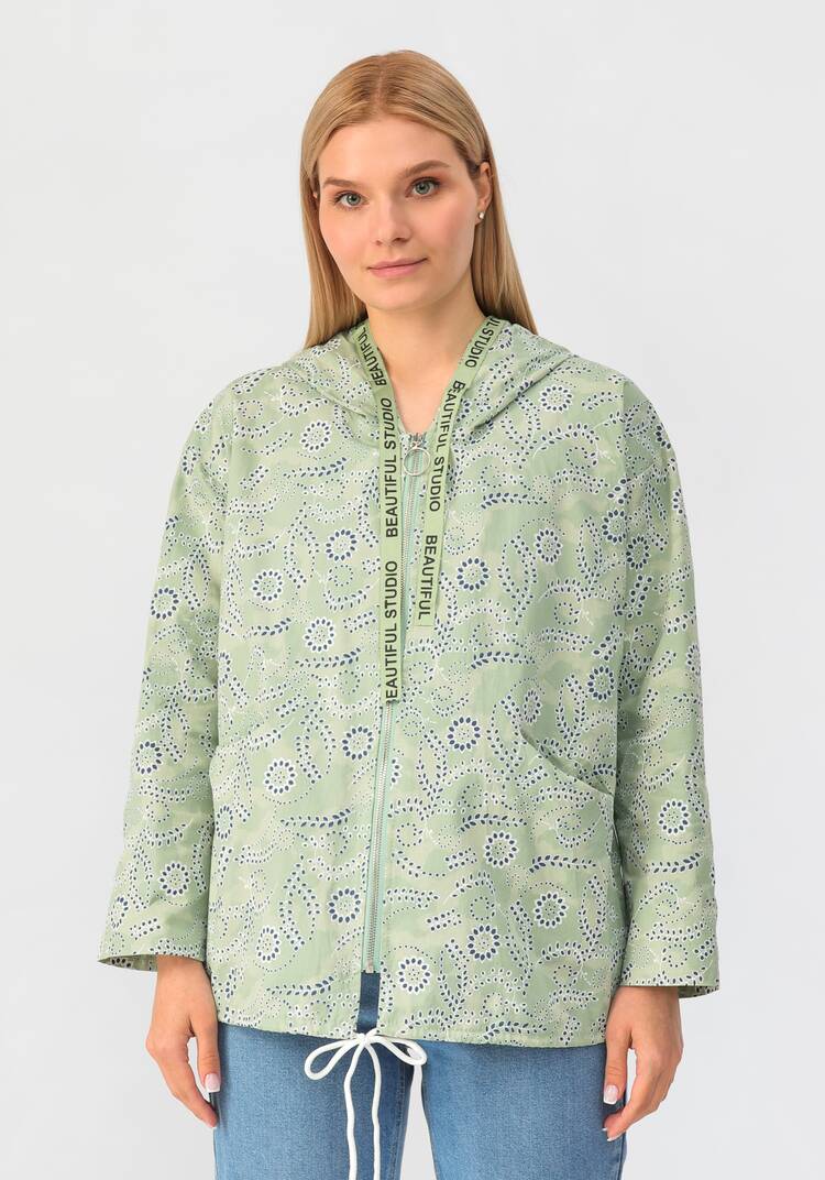 Ветровка с цветочным принтом шир.  750, рис. 18