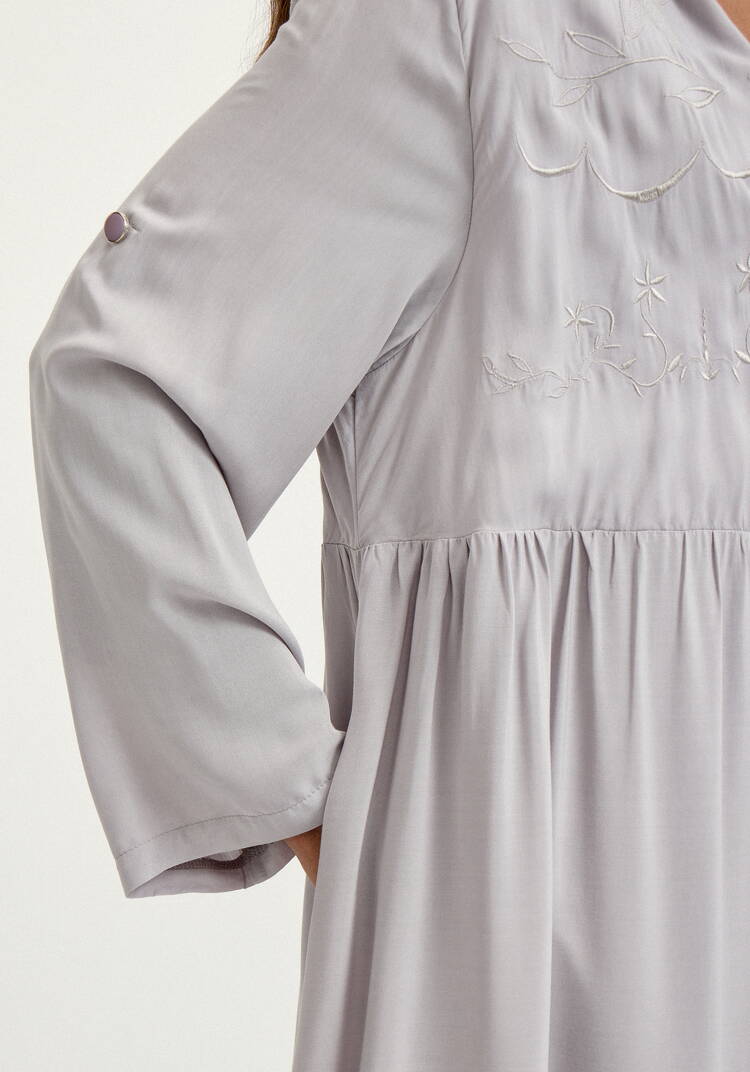 Рубашка с вышивкой на кокетке шир.  750, рис. 5