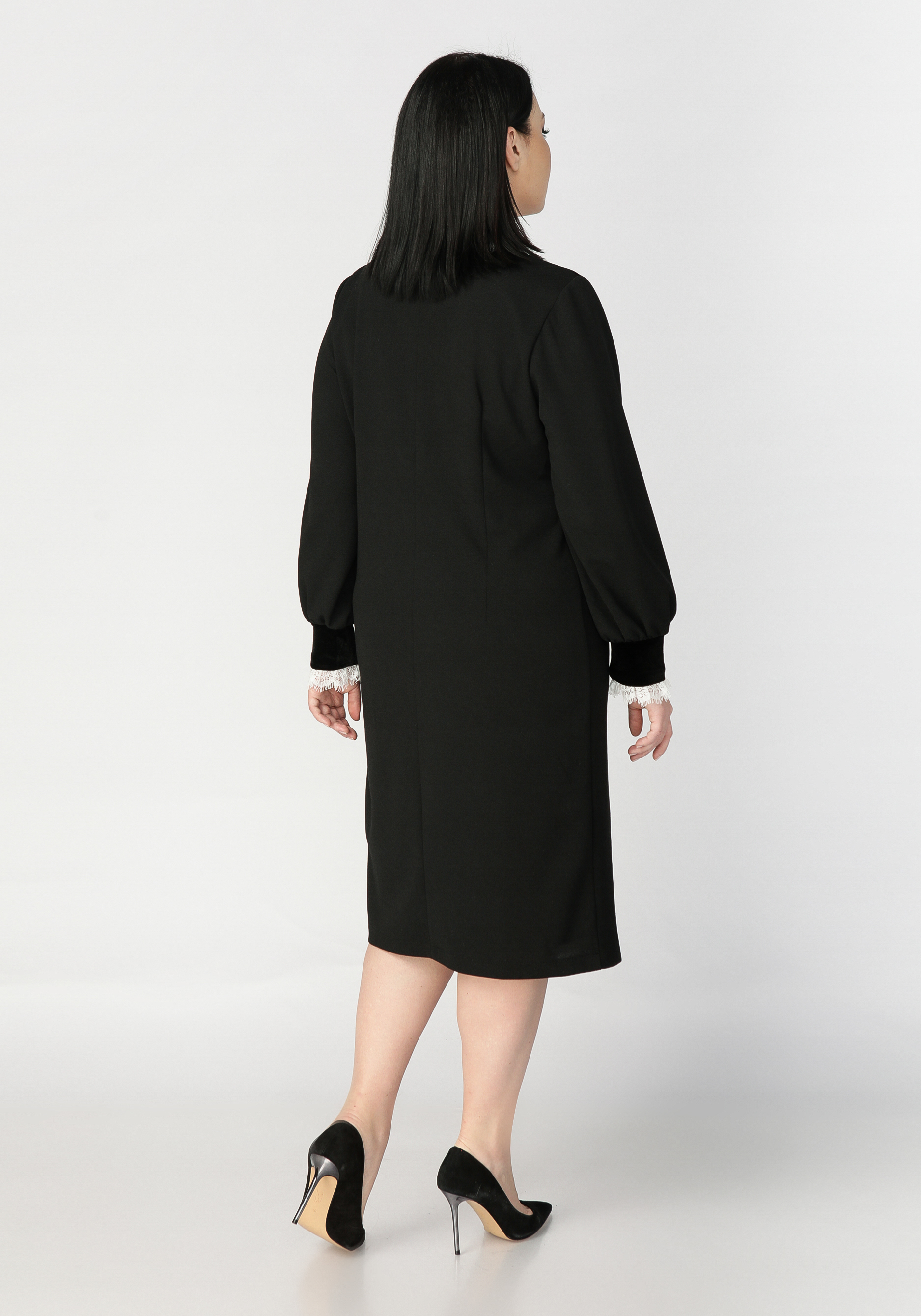 Платье с ажурным воротником Mio Imperatrice, цвет черный, размер 60 - фото 2