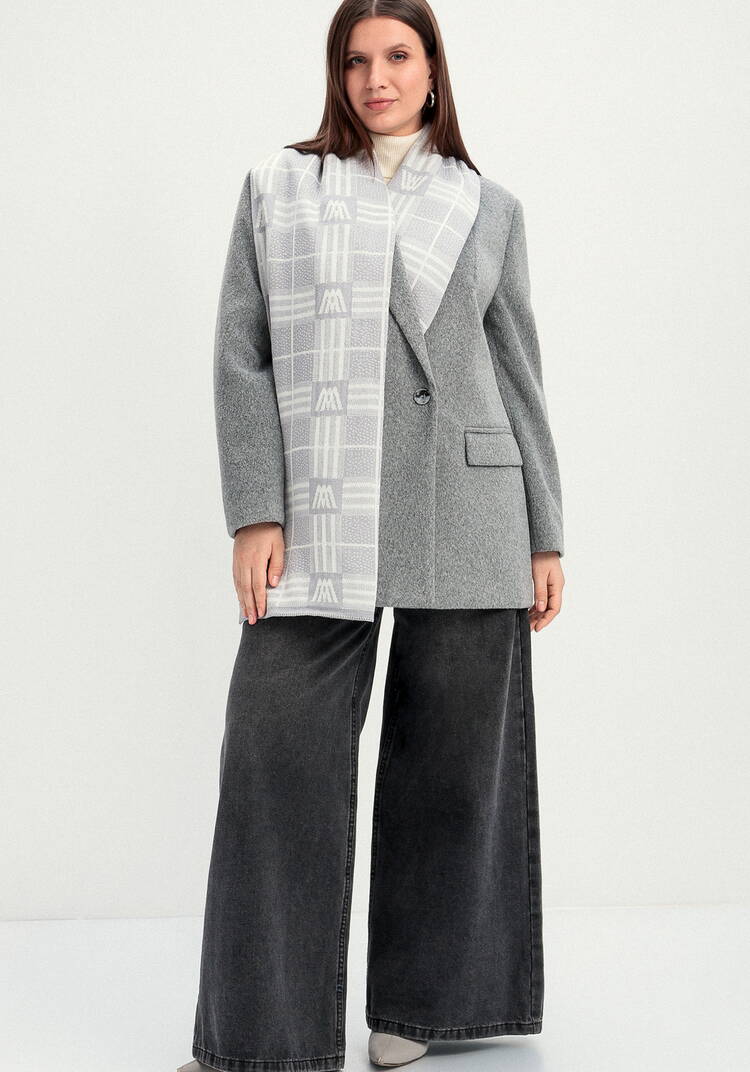 Палантин в клетку с монограммой шир.  750, рис. 8