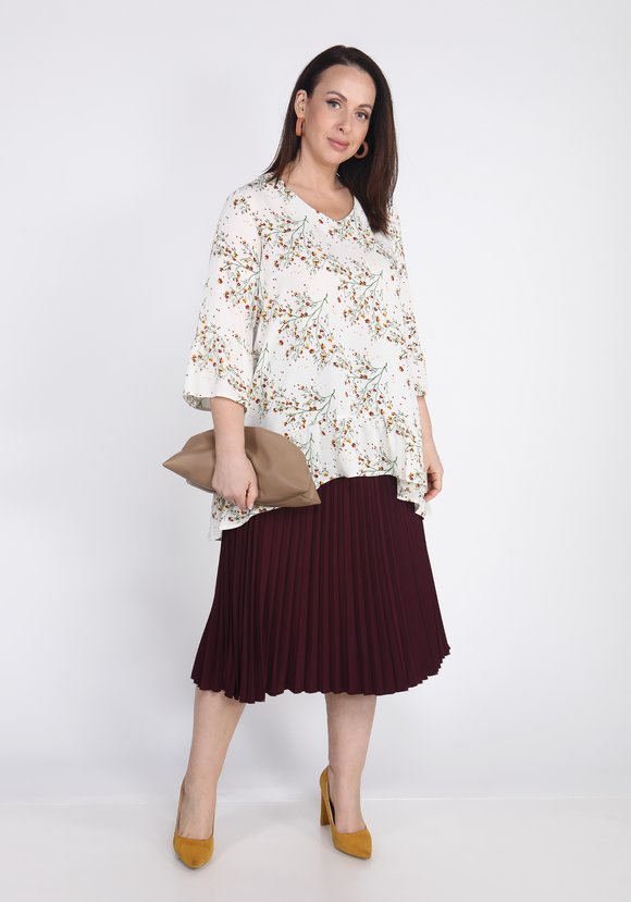 Блуза с рукавом 3/4 свободного кроя шир.  580, рис. 11