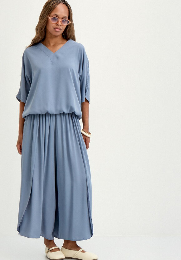 Юбка-брюки свободного кроя на резинке шир.  580, рис. 1