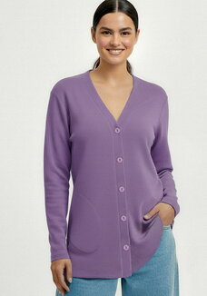 Кардиган на пуговицах утепленный