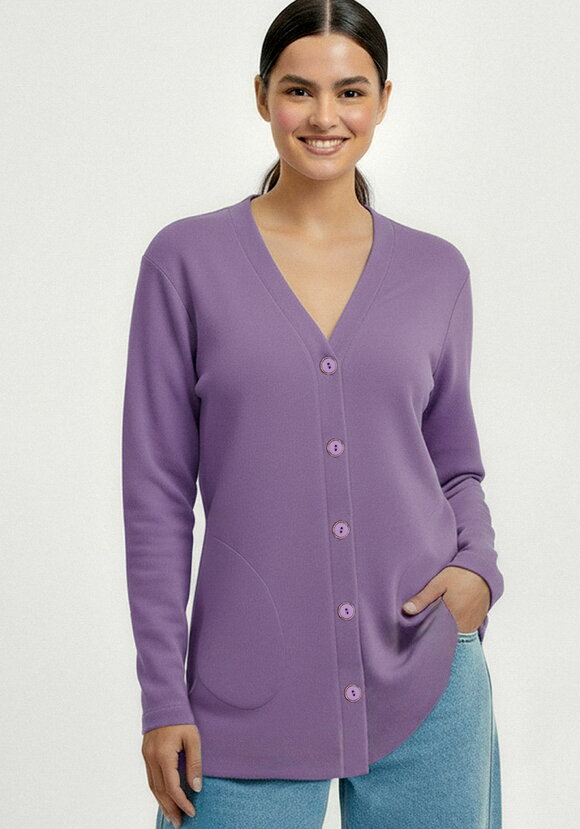 Кардиган на пуговицах утепленный шир.  580, рис. 17