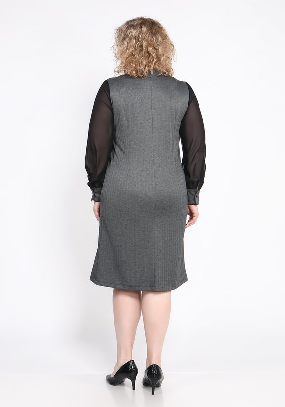 Платье с шифоновым рукавом шир.  580, рис. 7