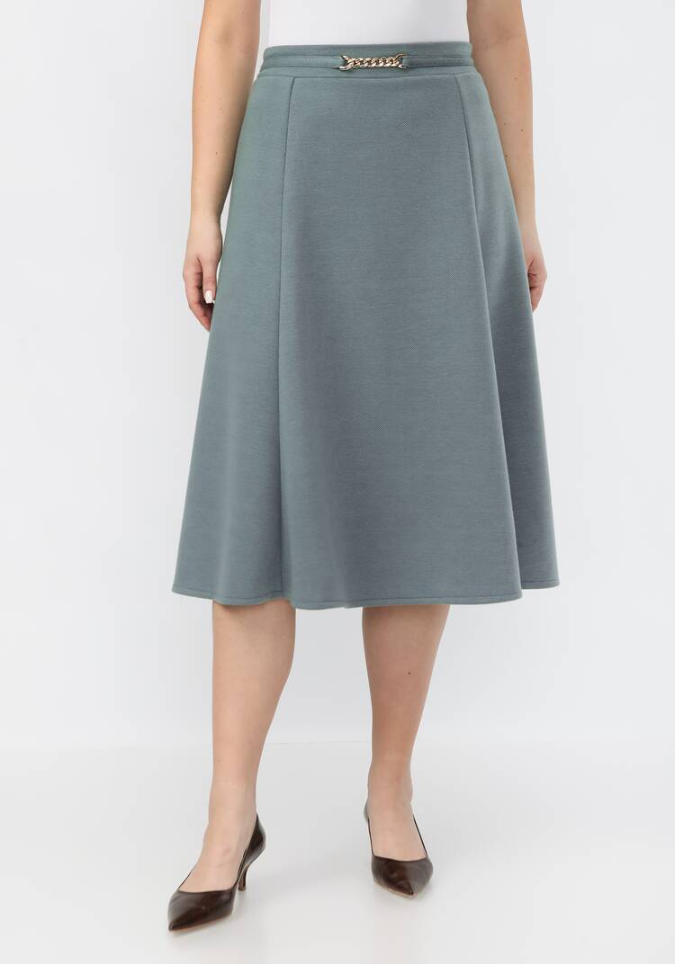 Юбка А-силуэта с защипами шир.  750, рис. 4