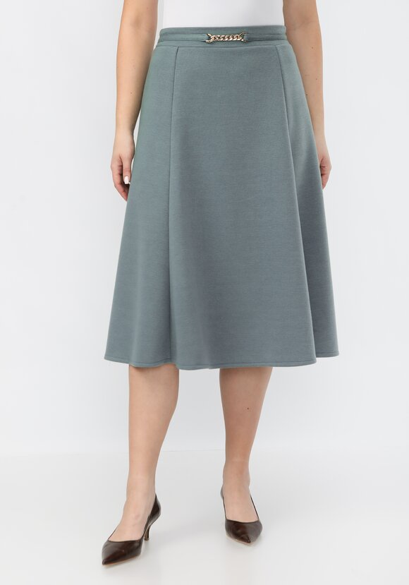 Юбка А-силуэта с защипами шир.  580, рис. 4