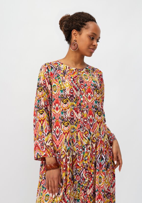 Платье с цветочным принтом свободного кроя шир.  580, рис. 6